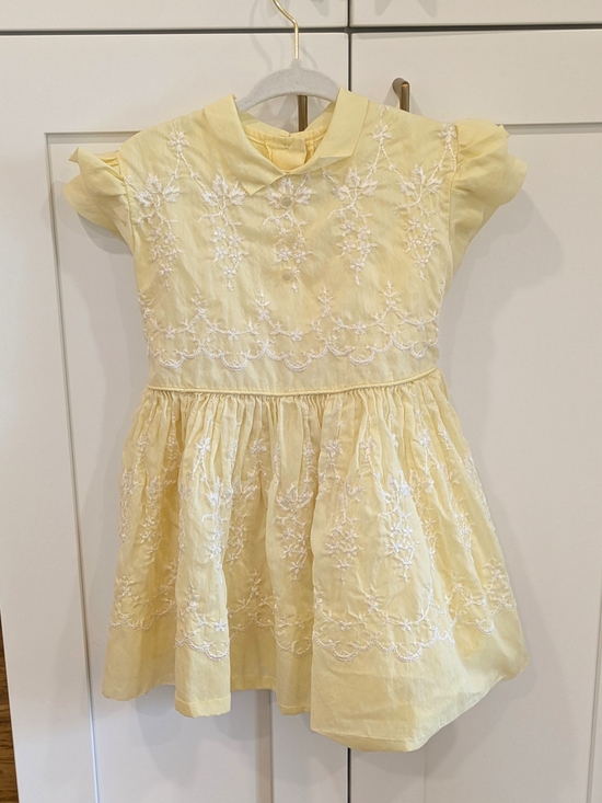 Other - Yellow Embroidered Vintage Toddler Dress
